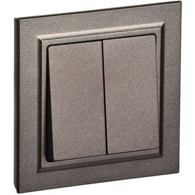Выключатель 2-кл. СП BRITE ВСР10-2-0-БрТБ 10А в сборе бр. IEK BR-V20-0-10-K45-F