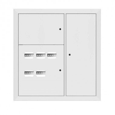 Щит этажный 5кв. RAL9003 3 окна в ряд по гориз. (1000х950х160) Basic EKF mb28-v-5-r9003-1