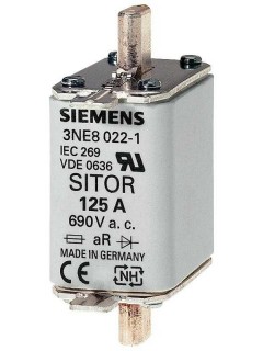 Вставка плавкая SITOR 125А AC 690В (DIN 43620 типоразмер 00) Siemens 3NE80221