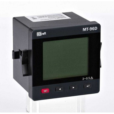 Мультиметр цифровой МТ-96D 3ф вх. 600В 1А RS-485 96х96мм LCD-дисплей DEKraft 51429DEK