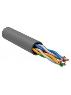 Кабель связи витая пара U/UTP 5E 24AWG 4PR PVC 1м сер. (уп.305м) РФ/Т GENERICA BC1-C5E04-111-305-T-R-G