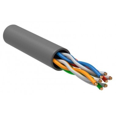 Кабель связи витая пара U/UTP 5E 24AWG 4PR PVC 1м сер. (уп.305м) РФ/Т GENERICA BC1-C5E04-111-305-T-R-G