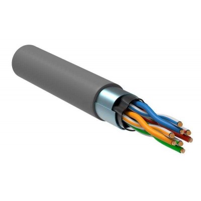 Кабель связи витая пара F/UTP 5E 4х2х24AWG PVC сер. (уп.305м) РФ/С ITK LC1-C5E04-311-S-R