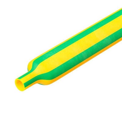 Трубка термоусаживаемая самозатухающая в рул. 9/3мм желт./зел. 3:1 DKC TN3RL301R90YGN