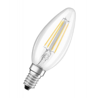 Лампа светодиодная филаментная Retrofit B 4.5Вт (замена 40Вт) прозр. 6500К холод. бел. E14 470лм угол пучка 300град. 220-240В OSRAM 4058075466135