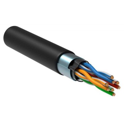 Кабель связи витая пара F/UTP 5E 4х2х24AWG LDPE черн. (уп.305м) РФ/С ITK LC3-C5E04-339-S-R