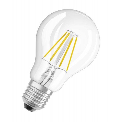 Лампа светодиодная филаментная Retrofit A 4Вт (замена 40Вт) прозр. 2700К тепл. бел. E27 470лм угол пучка 300град. 220-240В OSRAM 4058075112216