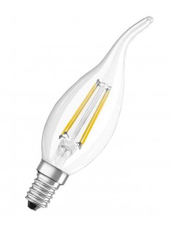 Лампа светодиодная филаментная Retrofit BA 4Вт (замена 40Вт) прозр. 2700К тепл. бел. E14 470лм угол пучка 300град. 220-240В OSRAM 4058075434226