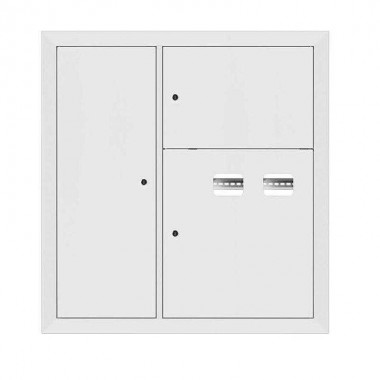 Щит этажный 2кв. RAL9003 со слабот. отсеком слева (1000х950х160) PROxima EKF mb29-v-2z-ral9003