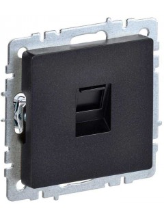 Розетка компьютерная СП RJ45 кат.6 BRITE РК11-БрЧ черн. IEK BR-K10-2-K02