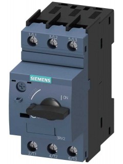 Выключатель автоматический типоразмер S0 для защиты двигателя класса 10 0.11...0.16А расцепитель короткого замыкания 2.1А стандартная коммутационная способность винтовой клеммы Siemens 3RV20210AA10