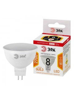 Лампа светодиодная STD LED MR16-8W-12V-827-GU5.3 MR16 8Вт софит GU5.3 тепл. бел. 12В ЭРА Б0049093