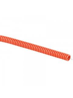 Труба гофрированная ПНД легкая d16мм GOFR-16-100-HD-OR с протяжкой оранж. (уп.100м) ЭРА Б0051803
