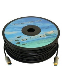 Кабель аудио-видео Fiber Optic HDMI (m)/HDMI (m) 25м. позолоч. контакты черн. 1072459