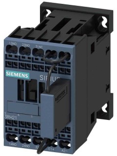 Контактор вспомогательный для применения на ж/д 2НО+1НЗ 220В DC 07–125 US со встроенным помехоподавляющим диодом типоразмер S00 пружинная клемма подходит для выходов ПЛК Siemens 3RH21222KM400LA0