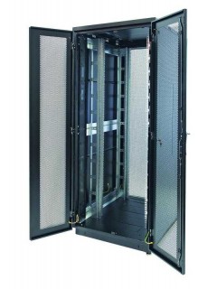 Шкаф Racknet S3000 42U 800х1000 передняя дверь перф. 2-ств. задняя дверь перф. 2-ств. черн. Eurolan 60F-42-8A-35BL