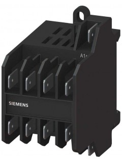 Контактор кат. 24В AC 3НО+1НЗ плоск. выводы для защелк. на стандарт. монтажн. рейке Siemens 3TG10011AC2