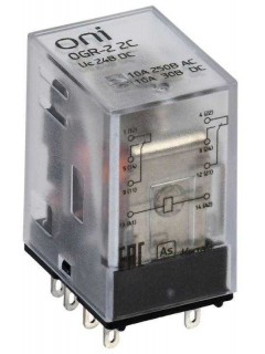 Реле общего назначения OGR-2 2C 24В DC ONI OGR-2-2C-DC24V