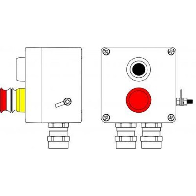 Корпус взрывозащищенный 120х120х90мм 1Ex d e IIC T6 Gb X / Ex tbIIIB T80град.С Db X / IP66 Т6 40град.С GRP DKC 2231.031.19.04Y