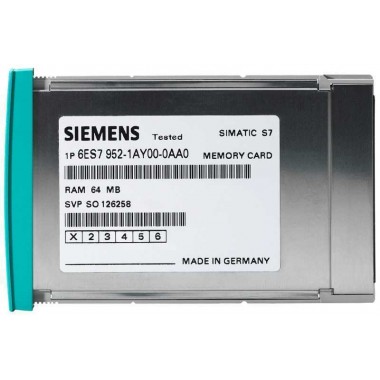 Карта памяти SIMATIC S7 для S7-400 длинное исполнение RAM 1Мбайт Siemens 6ES79521AK000AA0