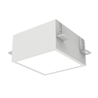 Светильник светодиодный DL-Grill для потолка Грильято 150х150 18Вт 4000К 136х136х75 IP54 встраив. RAL9003 бел. муар VARTON V1-R0-00809-10000-4001840