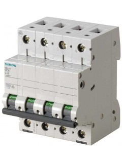 Выключатель автоматический модульный 4п (3P+N) 10кА B8 Siemens 5SL46086