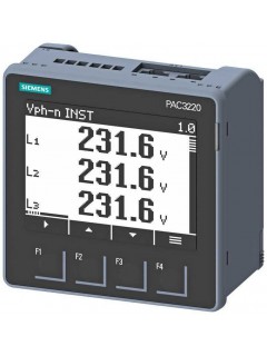 Устройство контроля панель SENTRON PAC3220 LCD 96х96мм 690/400В 45-65Гц Siemens 7KM32200BA011DA0