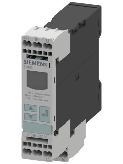 Реле контроля напряжения электронное 22.5мм от 1 до 600В AC/DC превыш. и пониж. 24 до 240В AC/DC DC и AC 50 до 60Гц задержка всплеска 0.1 до 20с гистерезис 0.1 до 300В 1 перекидн. контакт с или без лога ошибок Siemens 3UG46322AW30