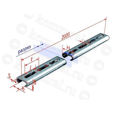 Профиль С-образный L2500 2мм К237 УТ1.5 КЭМЗ 465 503646 14