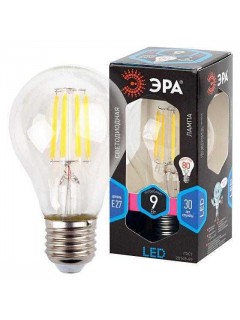 Лампа светодиодная филаментная F-LED-9W-840-E27 9Вт A60 грушевидная 4000К нейтр. бел. E27 Эра Б0043434