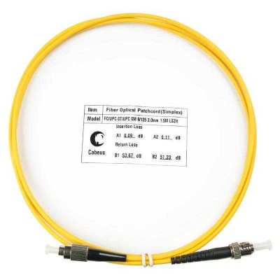 Шнур оптический FOP(s)-9-FC-ST-1.5m simplex FC-ST 9/125 sm 1.5м LSZH Cabeus 7503c