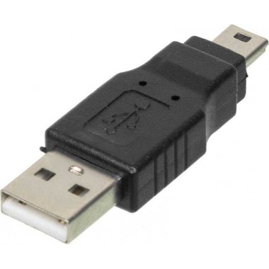 Переходник mini USB B (m) USB A(m) черн. NINGBO 841871