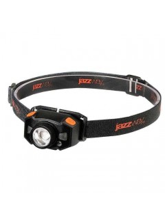 Фонарь аккумуляторный налобный AccuH1-L5WZ-og zoom LED 5Вт + 2хRED SMD IP54 5 режимов: 100проц. 180лм 3.5ч/50проц. 110лм 5.5ч/30проц. 65лм 15ч/красн. 28ч/мигающ. красн. 12ч аккум. 0.8А.ч управл. жестами черн./оранж. JazzWay 5036611