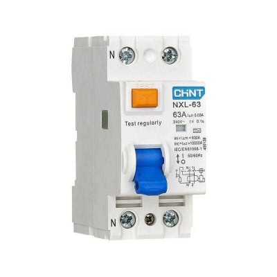 Выключатель дифференциального тока (УЗО) 1п+N 63А 30мА тип A 6кА NXL-63 (R) CHINT 280719
