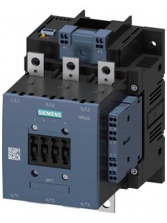 Контактор траекторный 3п 275А кат. 24В DC х(0.7-1.25) 2НО+2НЗ AC-1 690В типоразмер S6 ПЛК-вход 24-110В DC шин. присоед./пружин. зажим Siemens 3RT14562XB460LA2