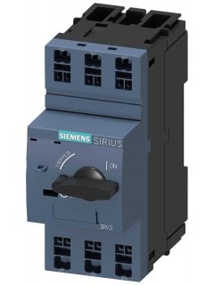 Выключатель автоматический для защиты пусковых сборок от токов кз без расцепителя перегрузки типоразмер S00 ном. раб. ток 2А уставка расцепителя максимального тока 26А пружинные клеммы стандартн. коммутац. стойкость Siemens 3RV23111BC20