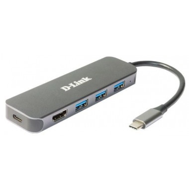 Док-станция DUB-2333/A1A с разъемом USB Type-C 3 портами USB 3.0 1 портом USB Type-C D-Link 1861475