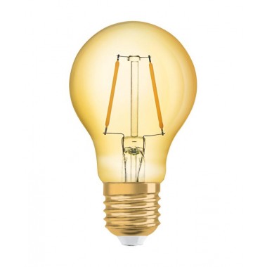 Лампа светодиодная филаментная Vintage 1906 LED CL A FIL GOLD 22 non-dim 2.5W/824 2.5Вт 2400К тепл. бел. E27 220лм 220-240В (замена 22Вт) зол. OSRAM 4058075293199