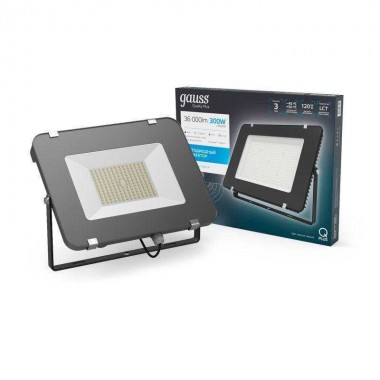Прожектор светодиодный Qplus 300Вт 6500К IP65 36000лм 175-265В ДО черн. GAUSS 613511300