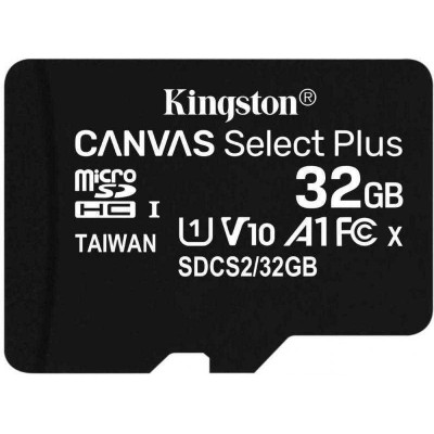 Флеш-карта microSDHC 32Гбайт Class10 SDCS2/32GBSP CanvSelect Plus w/o adapter KINGSTON 1206983