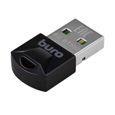 Адаптер USB BU-BT502 Bluetooth 5.0+EDR class 1.5 20м черн. BURO 1395352