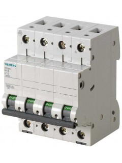 Выключатель автоматический модульный 4п (3P+N) B 25А 6кА 400В Siemens 5SL66256
