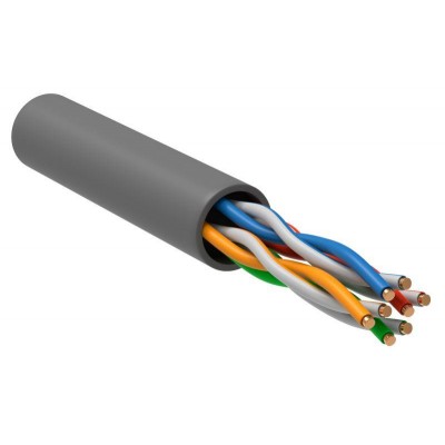 Кабель связи витая пара U/UTP 5E 24AWG 4PR PVC 1м сер. РФ (уп.305м) GENERICA BC1-C5E04-111-305-R-G