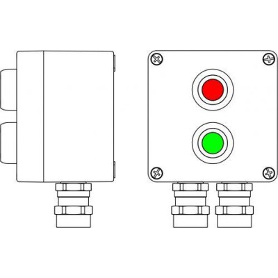 Корпус взрывозащищенный 120х120х90мм 1Ex d e IIC T6 Gb X /Ex tb IIIB T80град.С Db X / IP66 алюм. DKC 2201.121.19.03N