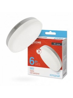 Лампа светодиодная LED-GX53-VC 6Вт 6500К холод. бел. GX53 570лм 150-275В IN HOME 4690612030814