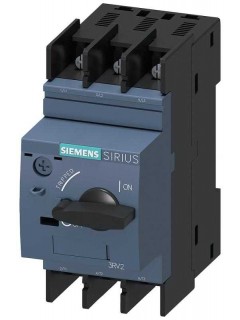 Выключатель автоматический для защиты электродвигателя типоразмер S00 класс 10 рег. расцепитель перегрузки 1.8...2.5А уставка расцепителя максимального тока 33А клеммы под кольцевые кабельные наконечники стандартн. Siemens 3RV20111CA40
