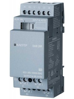 Модуль расширения вх./вых. для LOGO DM8 24R 24В/24В/реле ширина 2TE 4 DI/4 DO ~/=/NPN Siemens 6ED10551HB000BA2