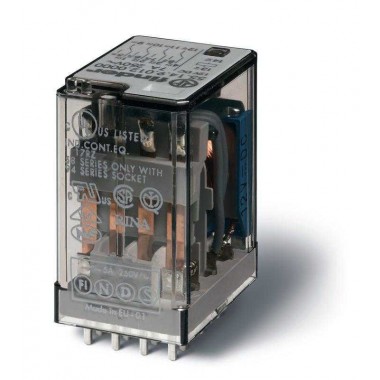 Реле миниатюрное универсальное электромеханич. монтаж на печатную плату 4CO 7А AgNi+Au 6В DC влагозащ. RTIII опции: нет FINDER 551490065001