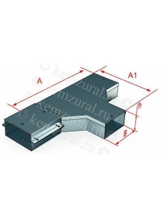 Короб тройниковый СТ 200х100 цУТ1.5 (S=1.2мм) гор.цинк КЭМЗ 382 201004 59