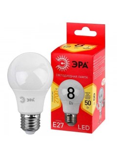 Лампа светодиодная LED A55-8W-827-E27 R A55 8Вт груша E27 тепл. бел. ЭРА Б0052659